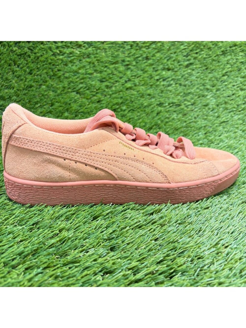 Puma Suede Dessert Flower Classic Girls Size 7Y Pink Athletic Shoes Sneakers